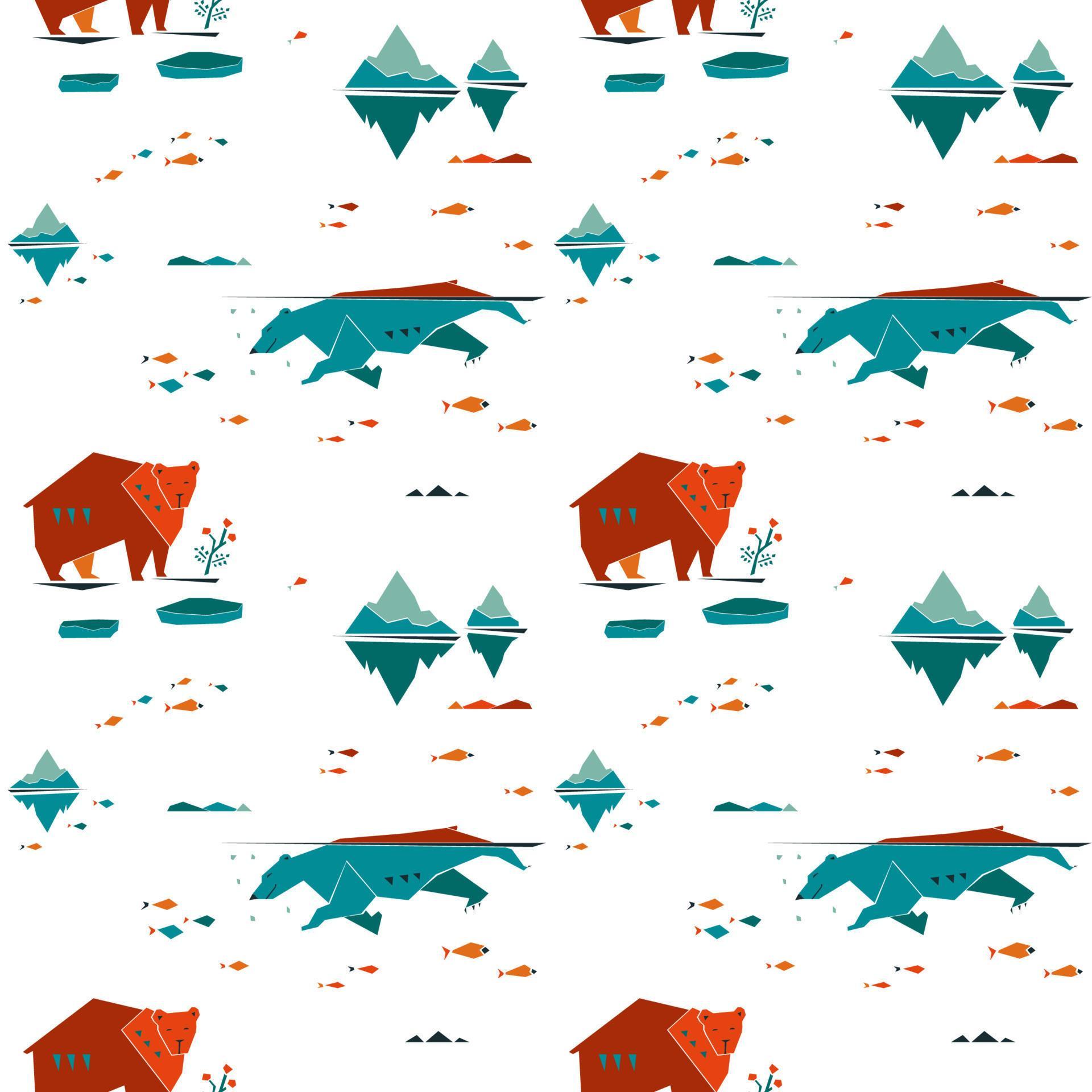 Bear seamless pattern 12699606 Vector Art at Vecteezy