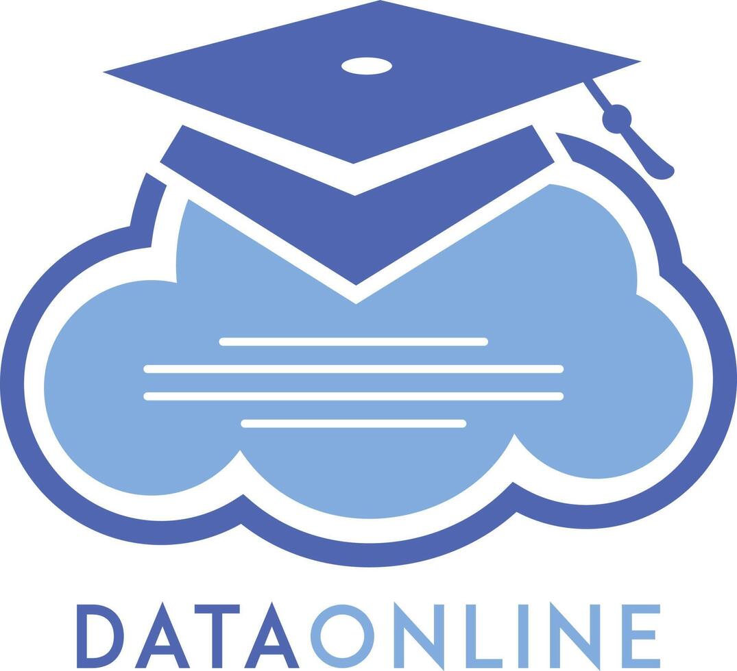 Cloud Report Icon Logo Design. Vector illustration icon with the concept of a cloud computing system for document management services.