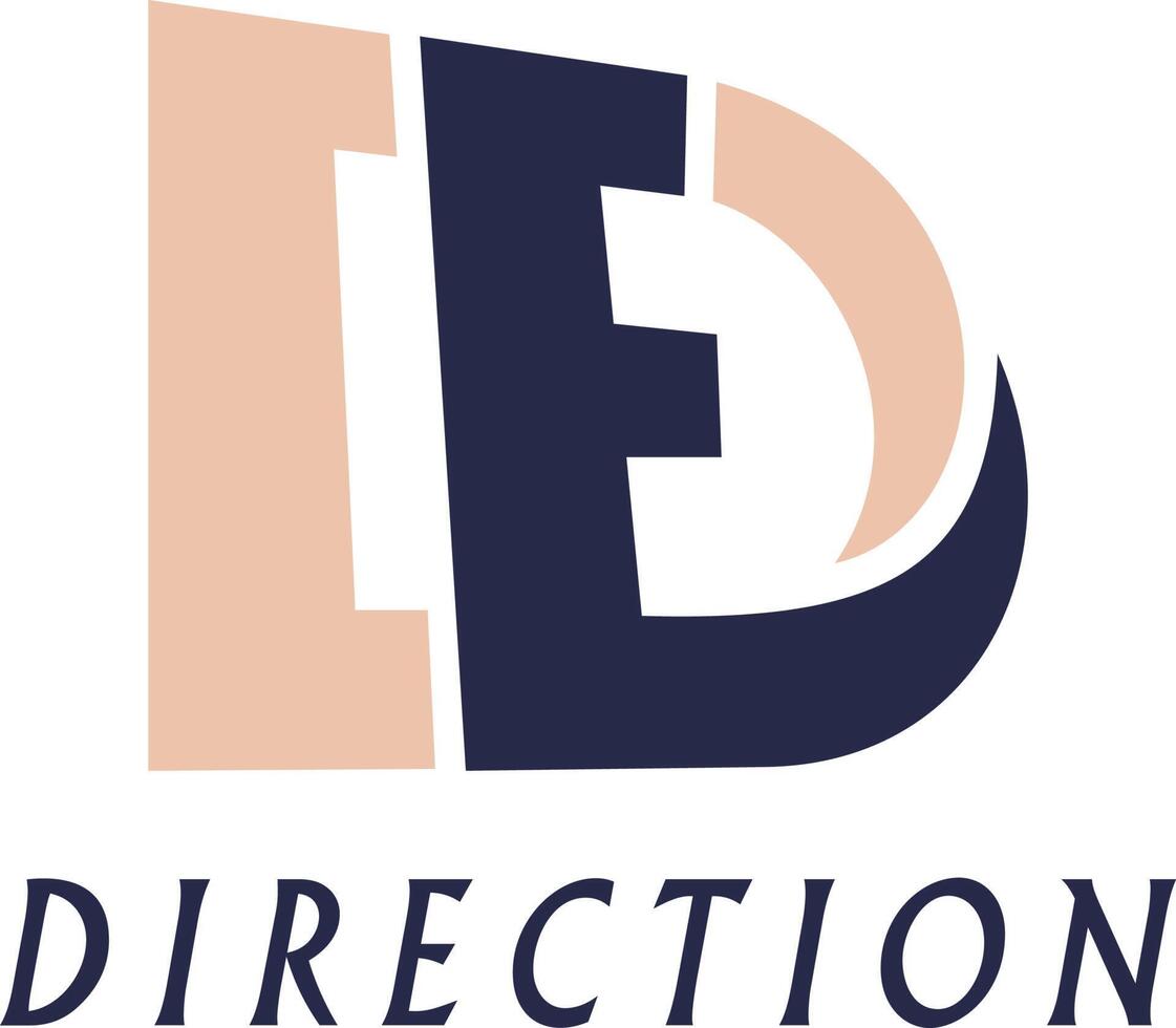 Letter DE or ED vector logo design.