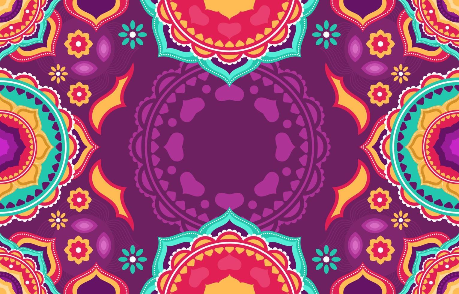 Colorful Diwali Rangoli Background vector