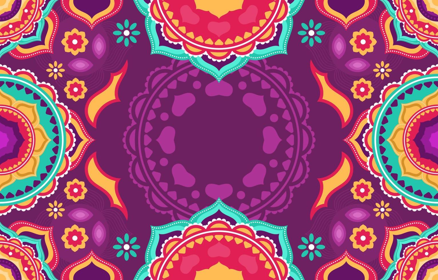 Colorful Diwali Rangoli Background vector