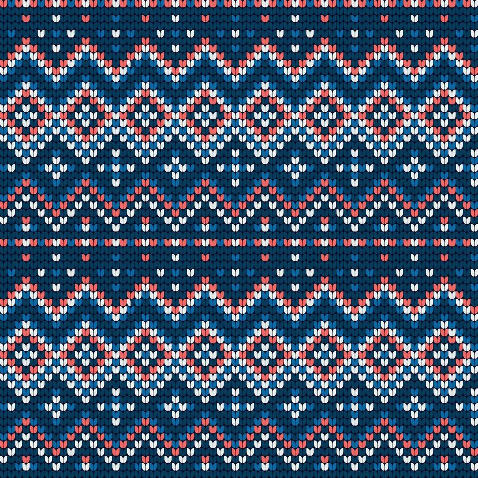 Traditional knitting pattern for Ugly Sweater vector