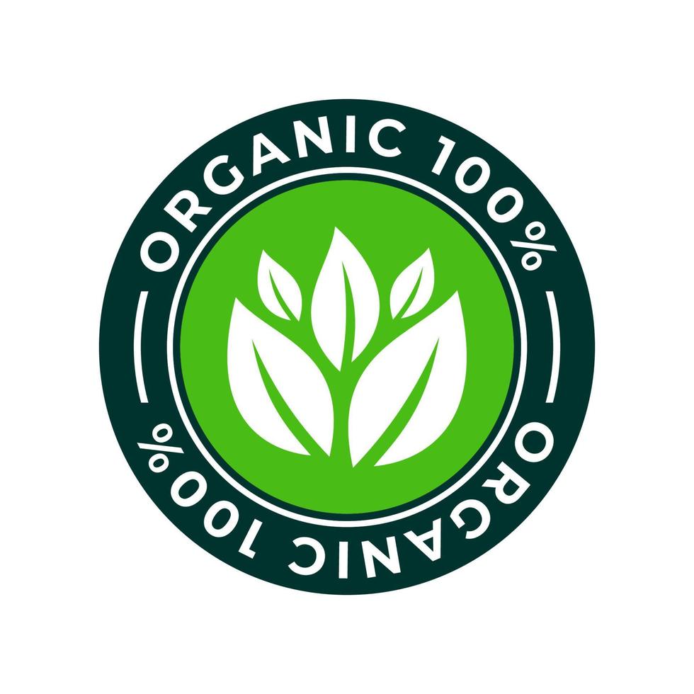 Vegan Or Organic Food Product Label Sticker For food Or Cosmetic Labeling vector