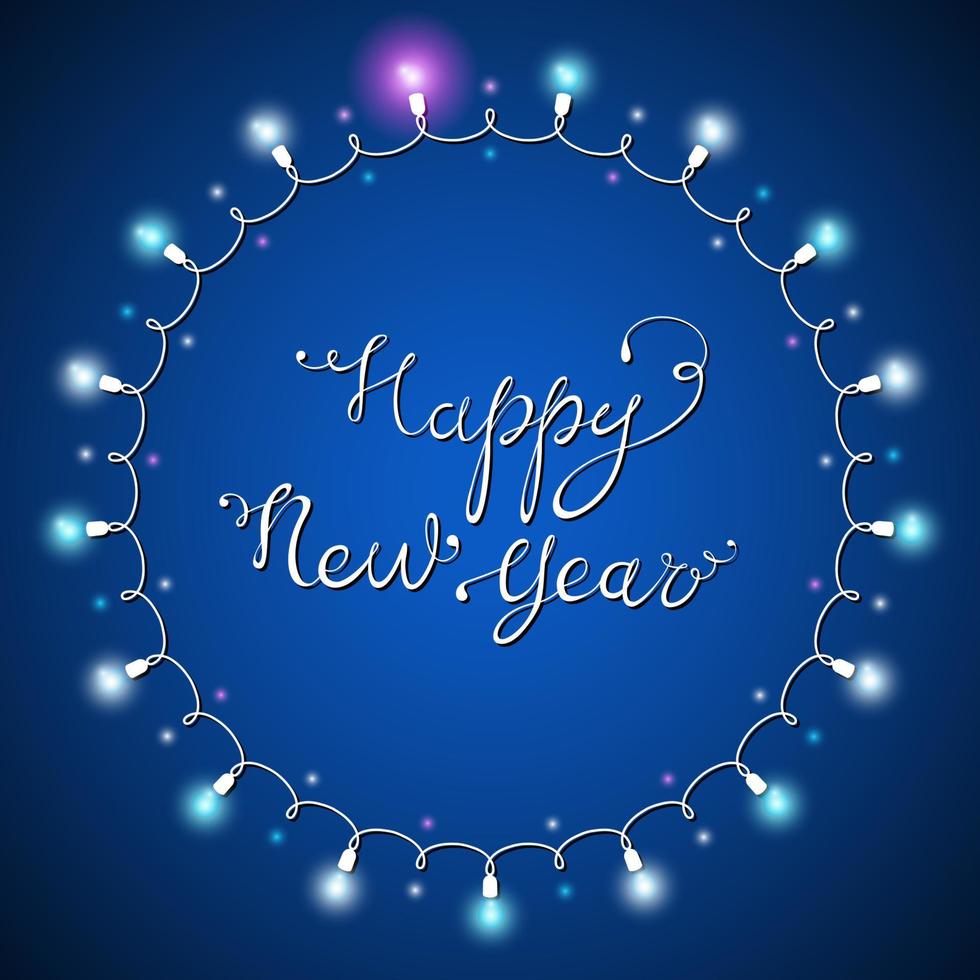 Shiny New Year Lettering vector