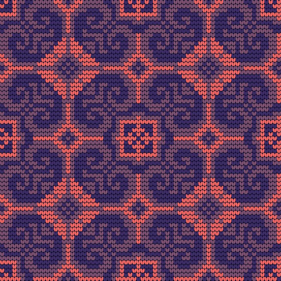 Traditional knitting pattern for Ugly Sweater vector