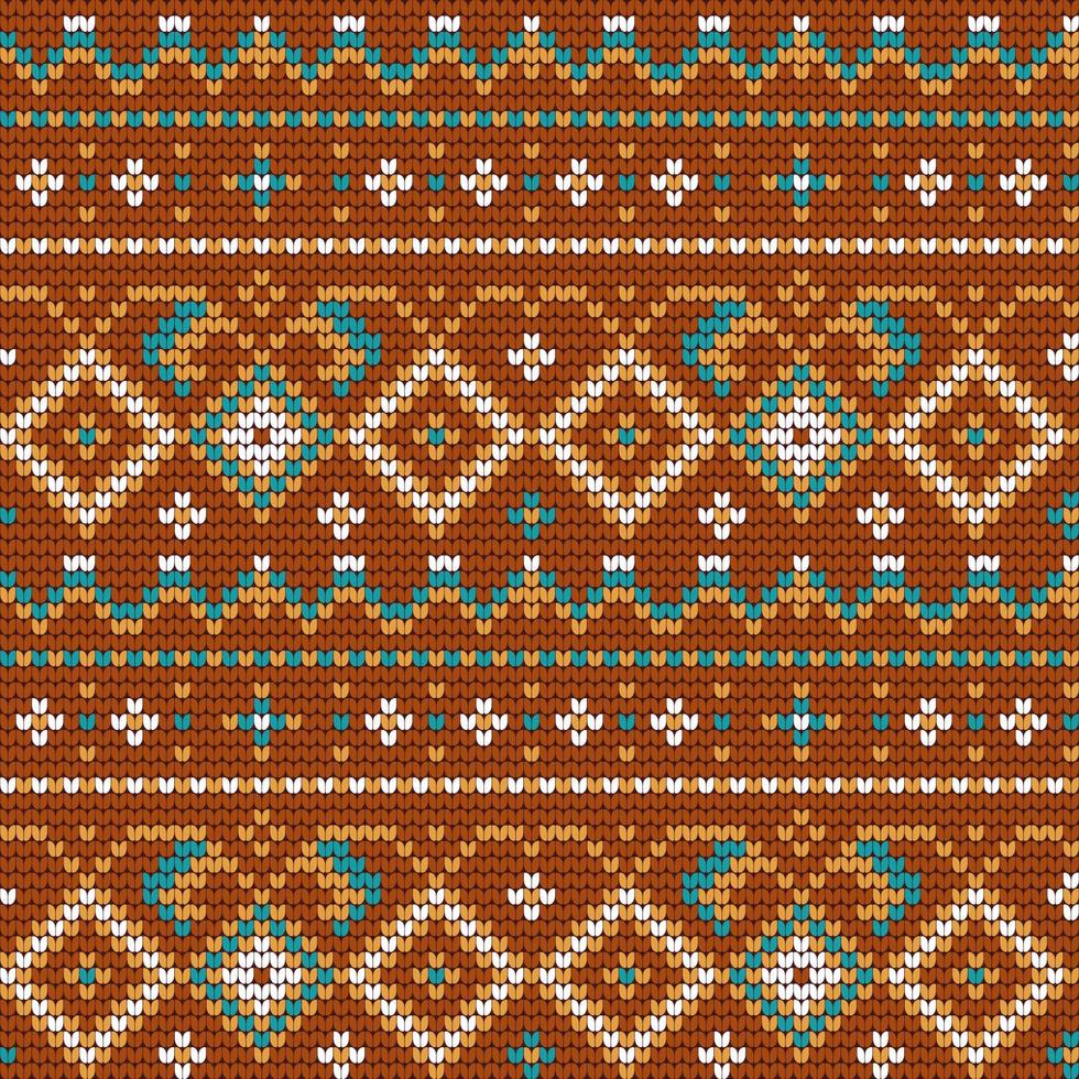 Traditional knitting pattern for Ugly Sweater vector