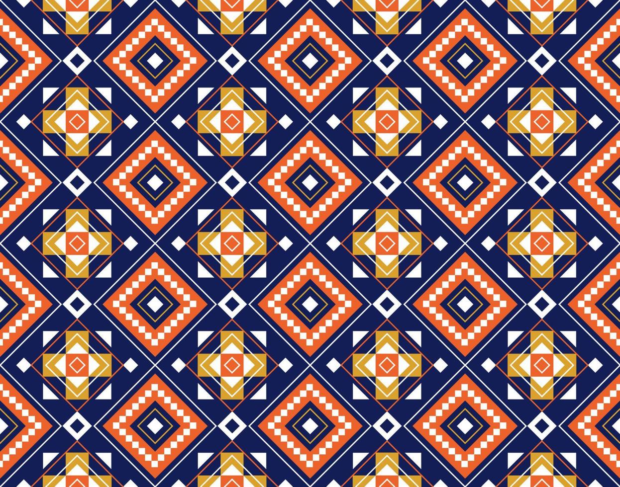 Abstract geometric tribal ethnic ikat folklore diamonds oriental seamless pattern traditional design for background,carpet,wallpaper,clothing,fabric,wrapping,print,batik,folk,knit vector illustration
