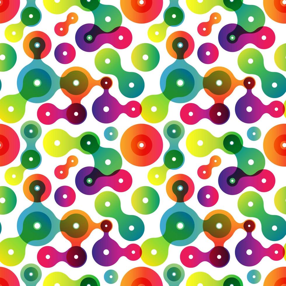 Flat metaball seamless pattern vector