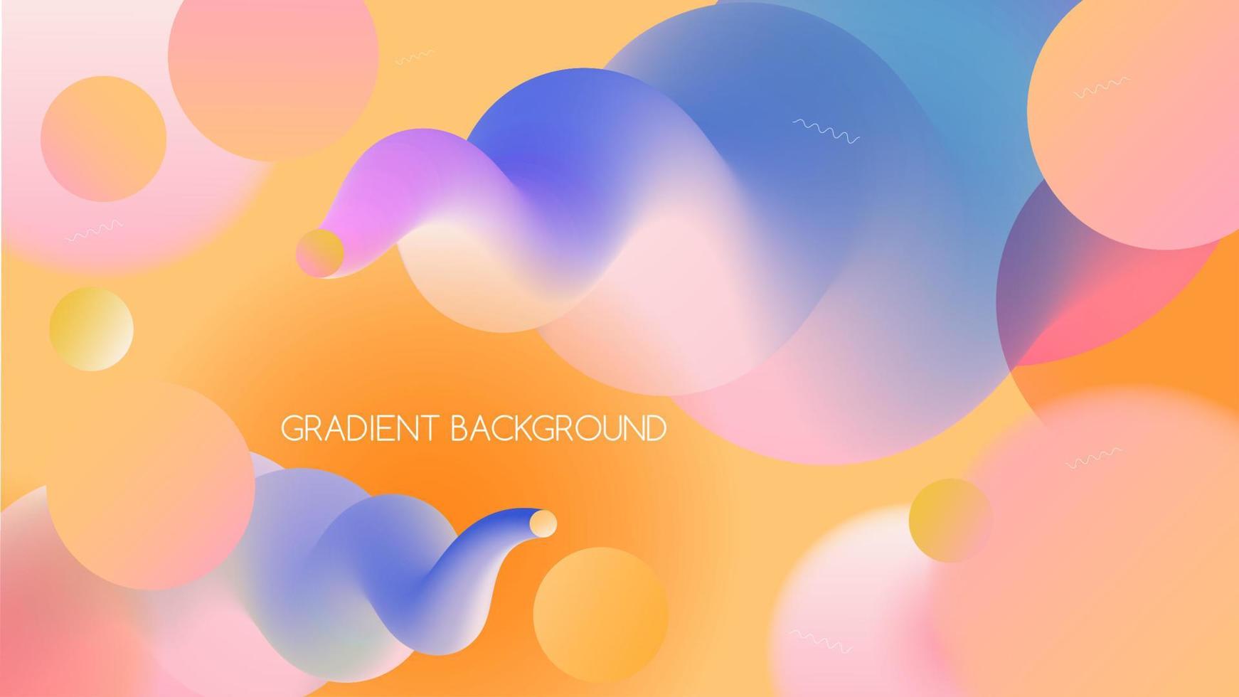 Vibrant colors objects on gradient background vector