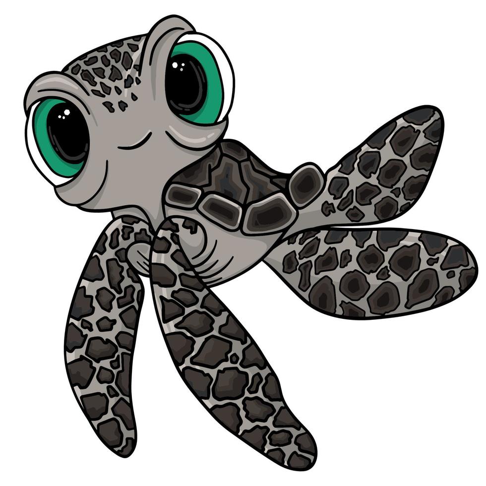 Illustration of sea turtle vector