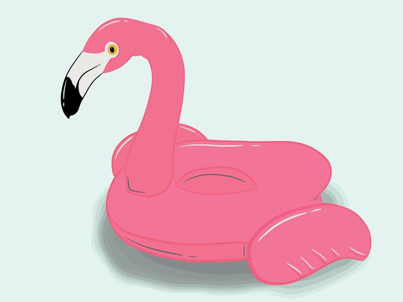 Inflatable flamingo vector