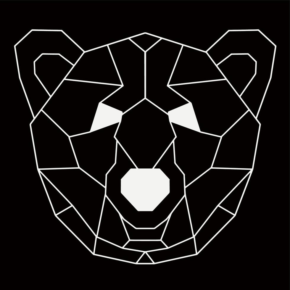 Polygon bear vector