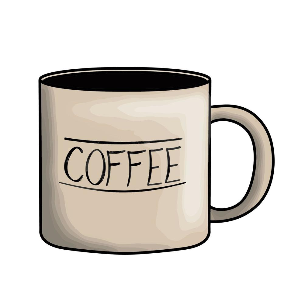 Mug of coffee vector