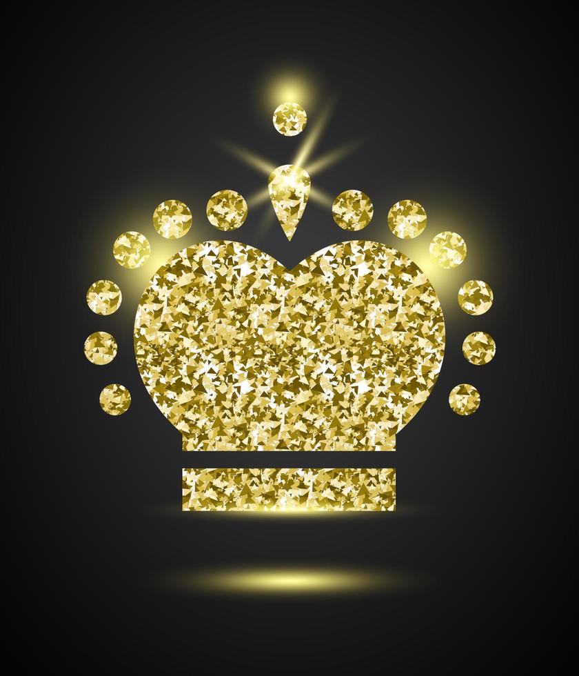 Glitter Stylish Queen s Crown vector