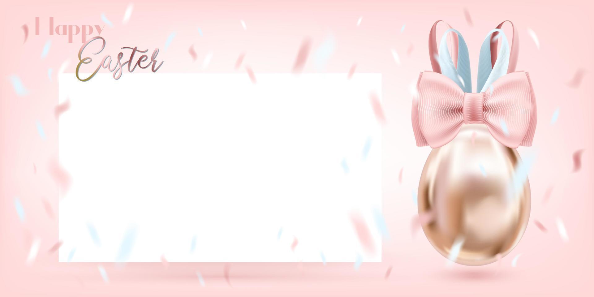 Easter Bunny Pink Egg vector