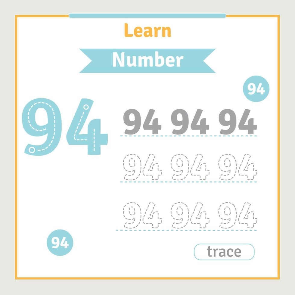 Back to School Worksheet for Kids With Number Tracing Fun Vector Preschool Number Illustration for Kids Learning Activity Alphabet Coloring Book