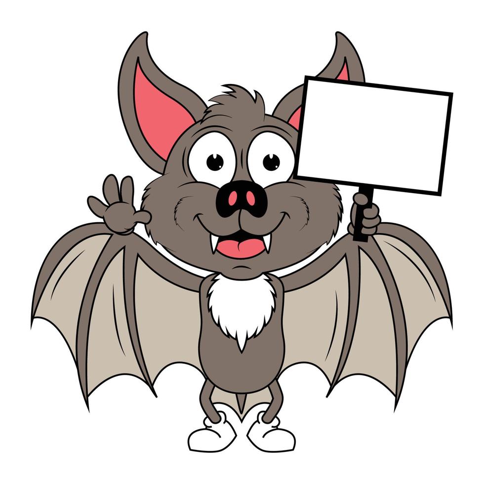 lindo gráfico de dibujos animados de animales de murciélago vector
