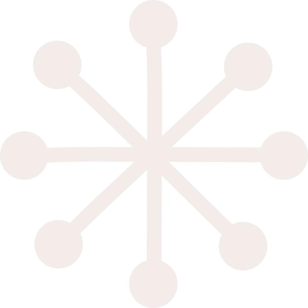 Snowflake minimalism isolated Vector illustration on white background