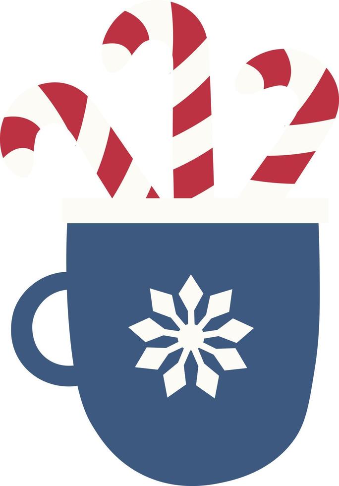 Christmas warm drinks cocoa and coffee vector in white transparent background