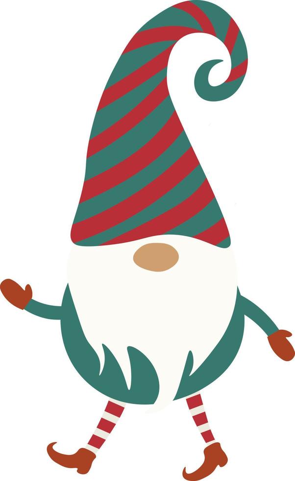 Vectores de christmas gnome white background