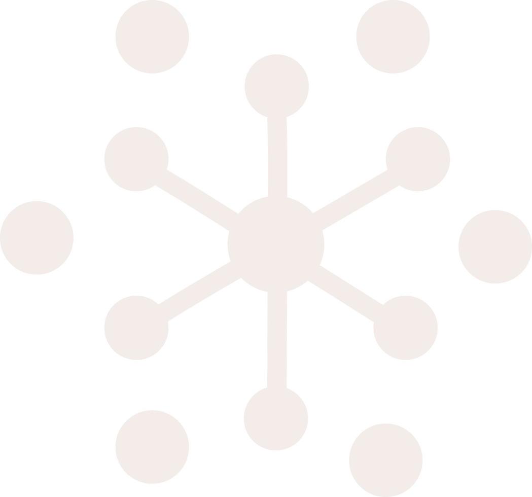 Snowflake minimalism isolated Vector illustration on white background