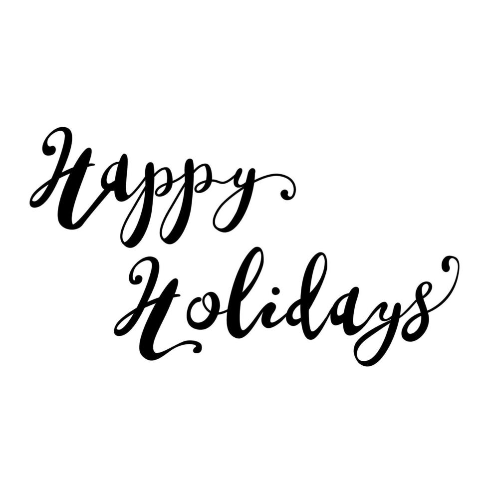 Happy Holidays Lettering in Brush pen style vector