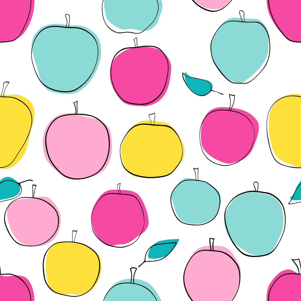 Apple seamless pattern vector