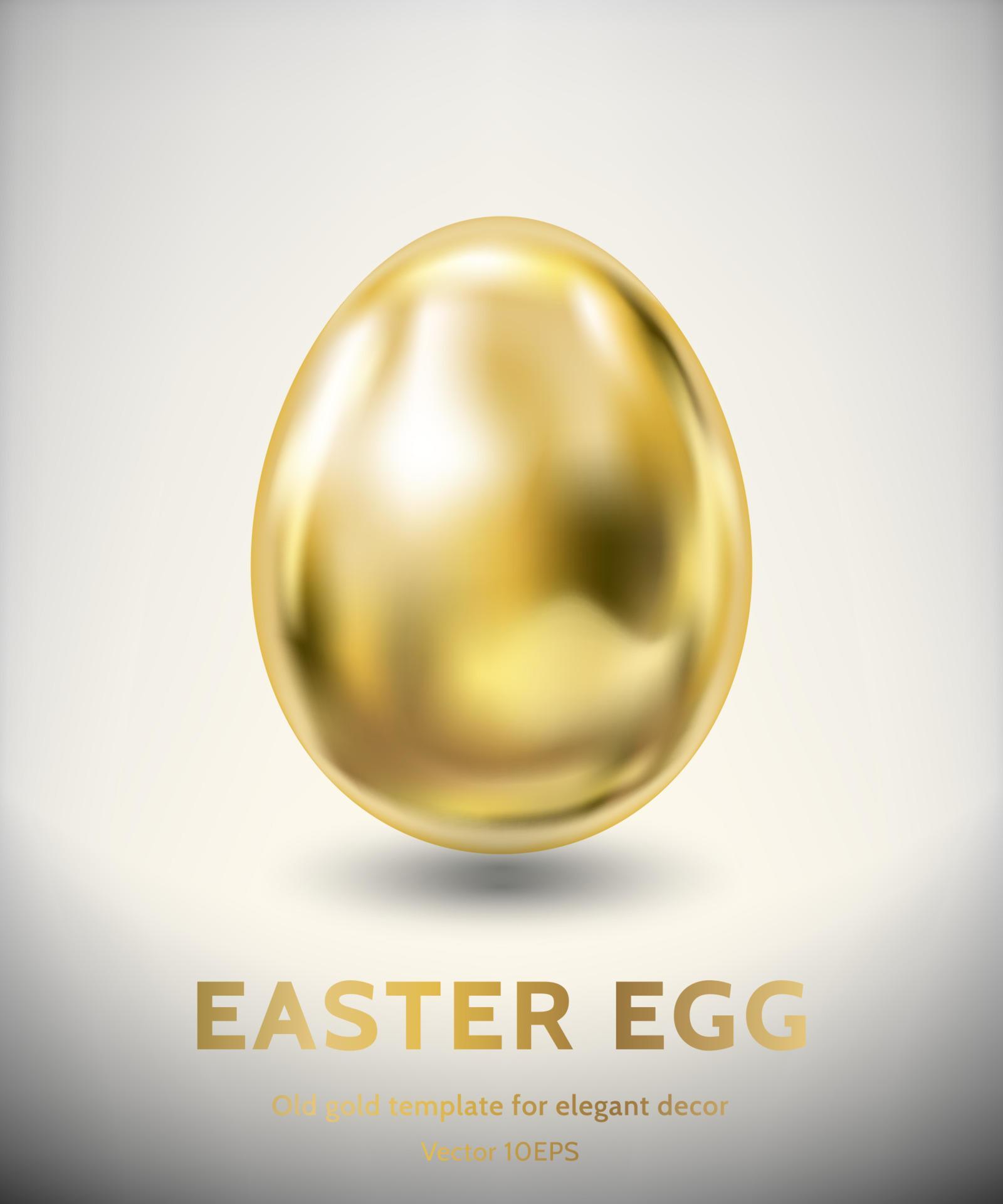 Old Gold Easter Egg Template 12700746 Vector Art at Vecteezy