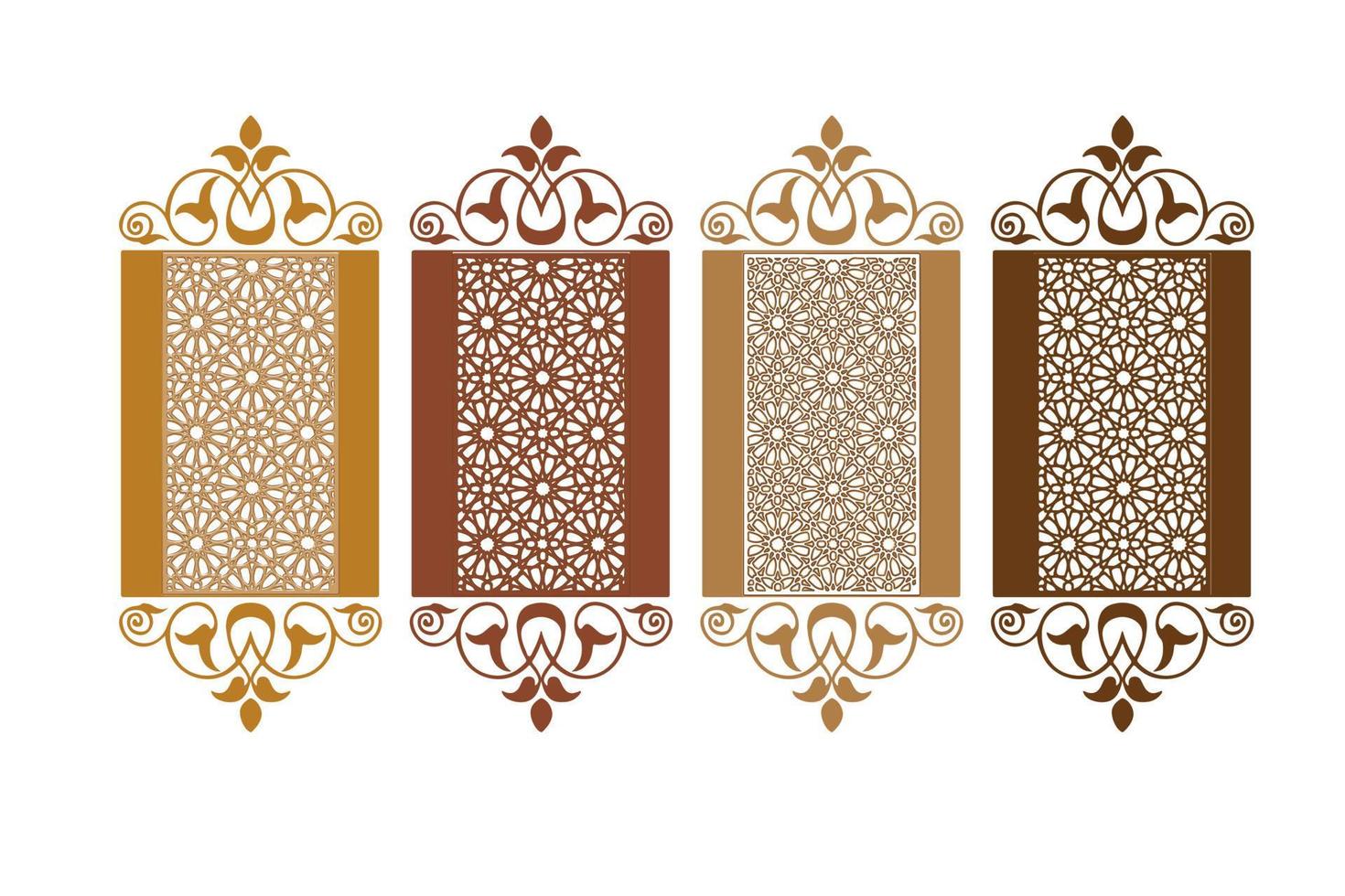 Floral frame with Arabic Islamic and Geometric arabesque style with seamless border. Elegant vector background for invitations and greeting cards...