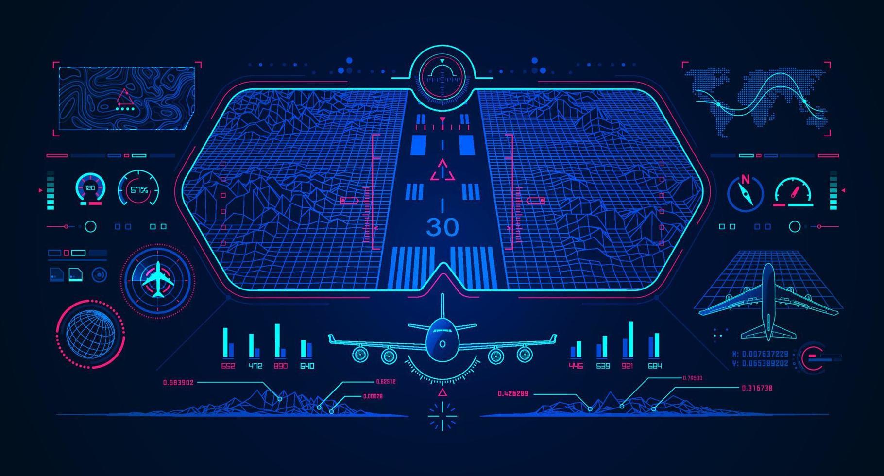 aviation technology interface vector