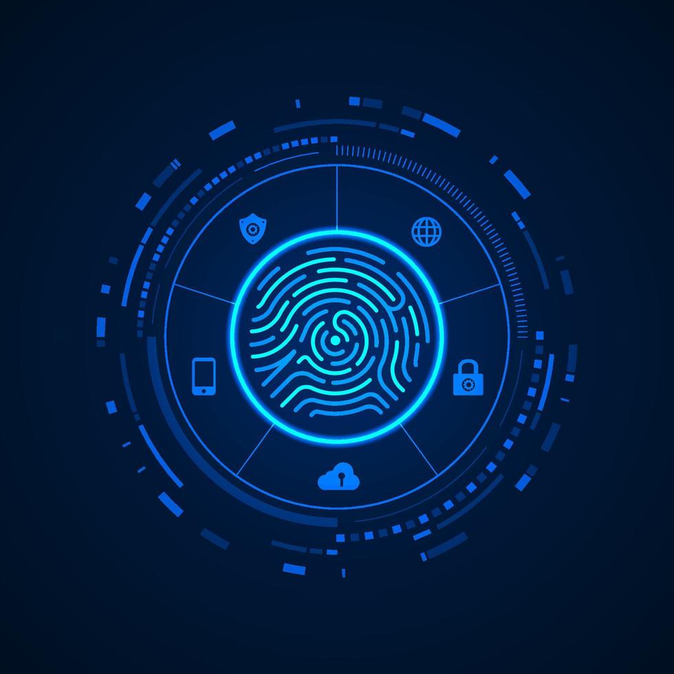 fingerprint cyber interface vector