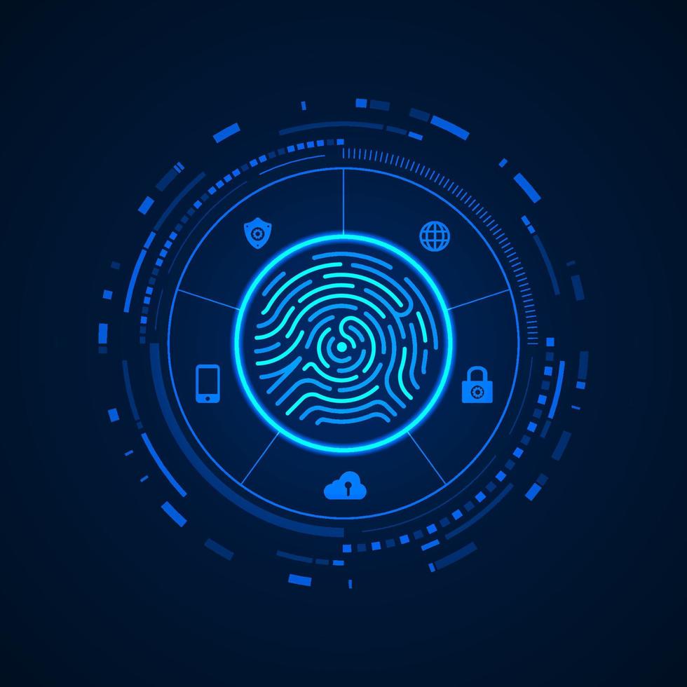 fingerprint cyber interface vector