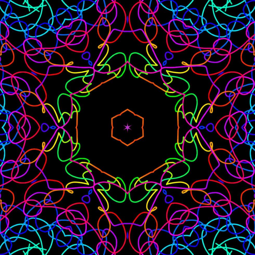 Abstract kaleidoscope background. Beautiful kaleidoscope seamless pattern. Multicolor mosaic texture. Seamless kaleidoscope texture. Unique kaleidoscope design vector