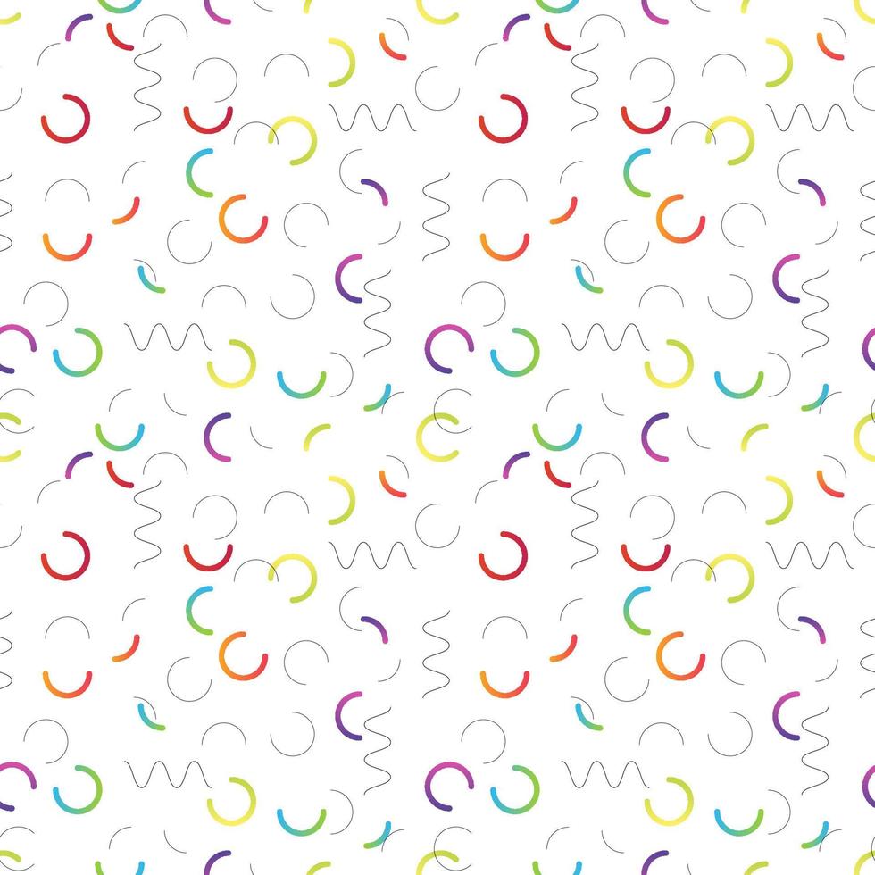 Modern trend color transition flat design, arcs and lines vector
