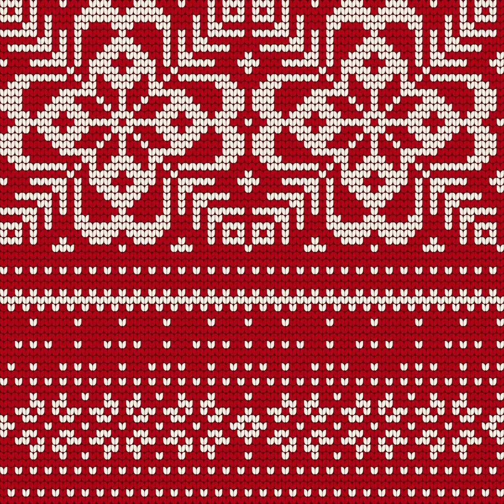 Traditional knitting pattern for Ugly Sweater vector