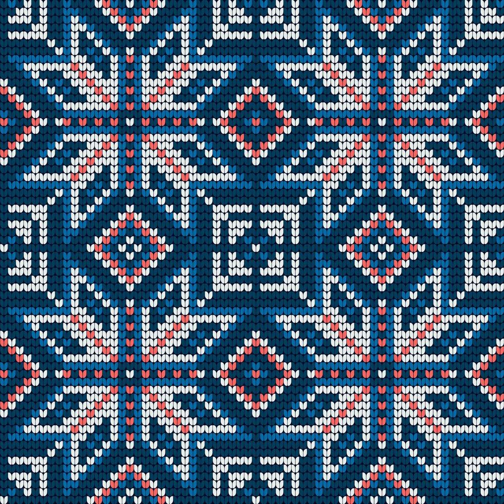 Traditional knitting pattern for Ugly Sweater vector