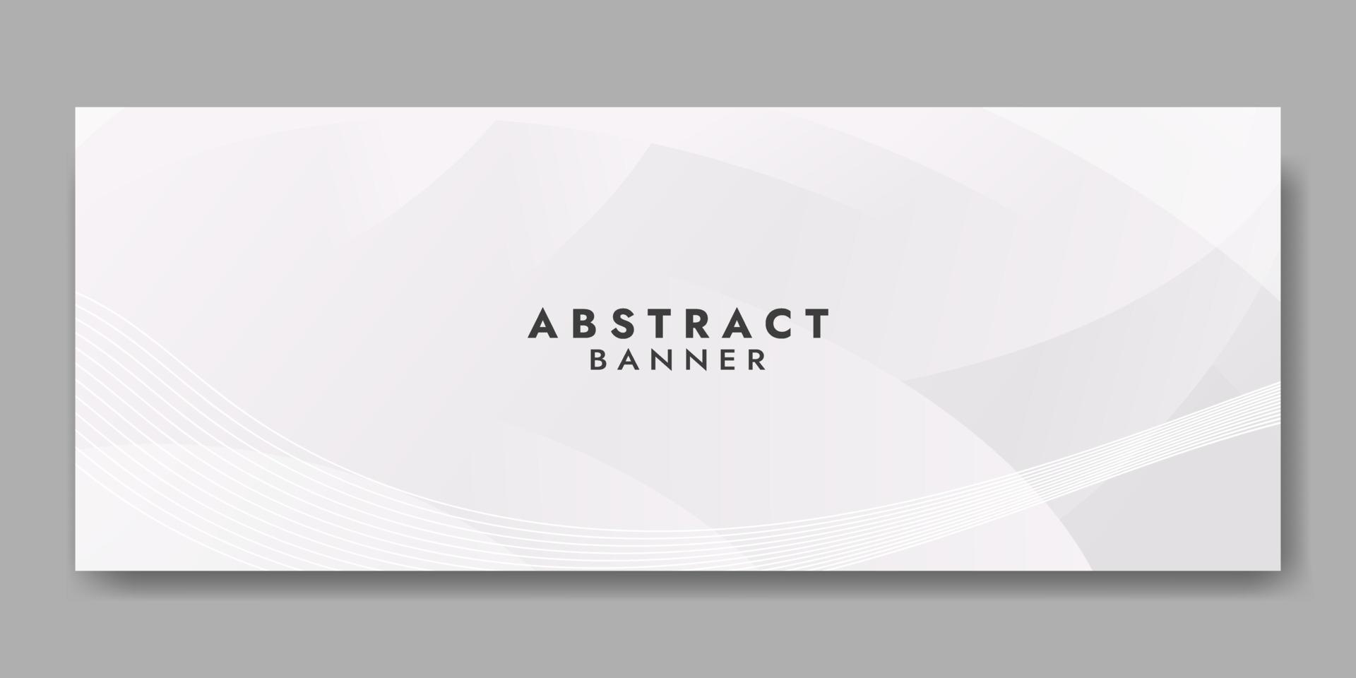 Abstract White Fluid Wave Banner Template vector