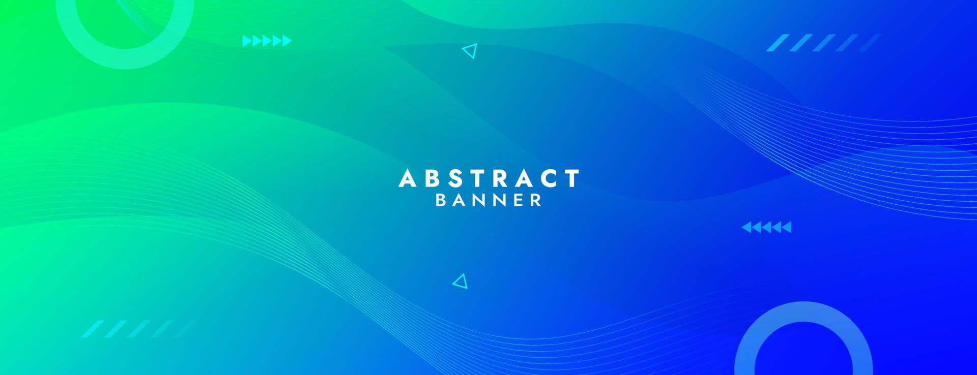 Abstract Blue Fluid Wave Banner Template vector