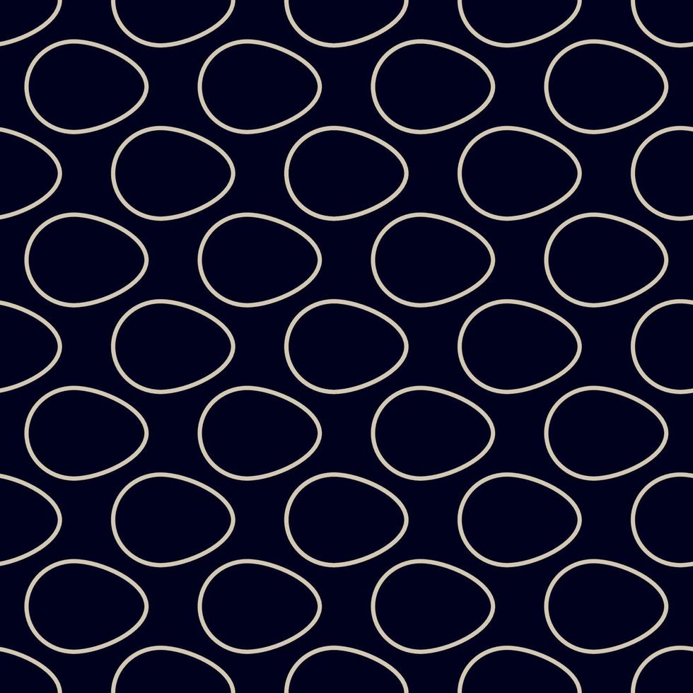 Ovals outline horizontal vector pattern