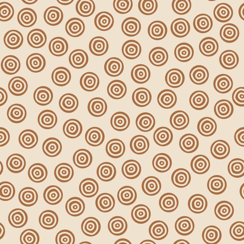 Beige circles seamless vector pattern