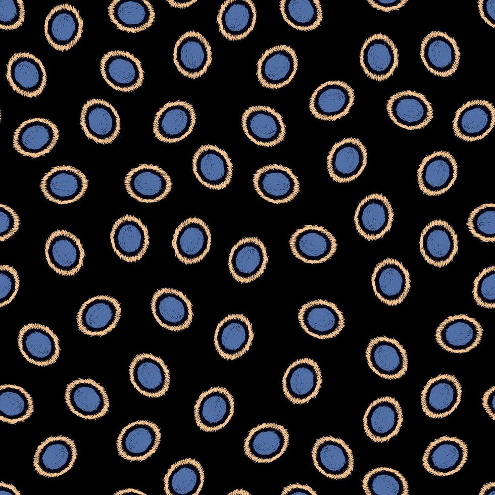 Ovals drawn by hand blue pattern vector