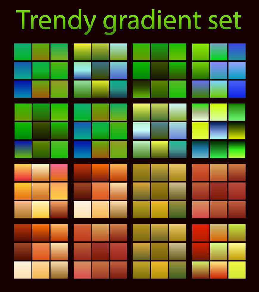 Set swatches colorful gradient background violet palette of vector patterns for design and web concept art