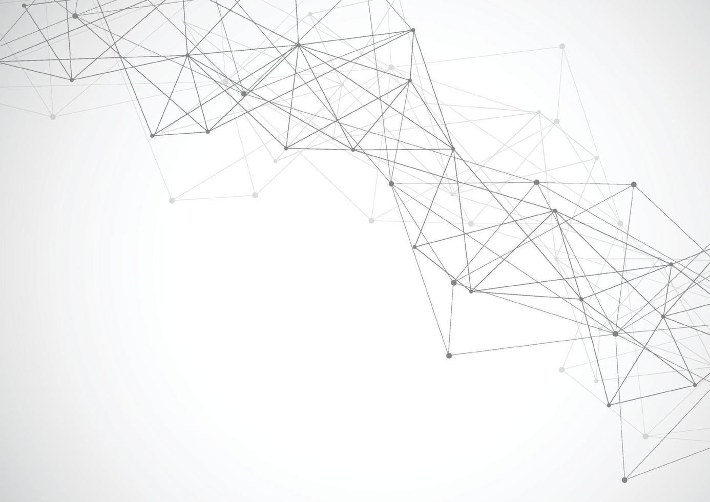 Abstract connecting dots and lines. Connection science background. Vector illustration