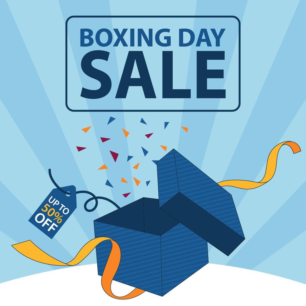 boxing day sale template vector