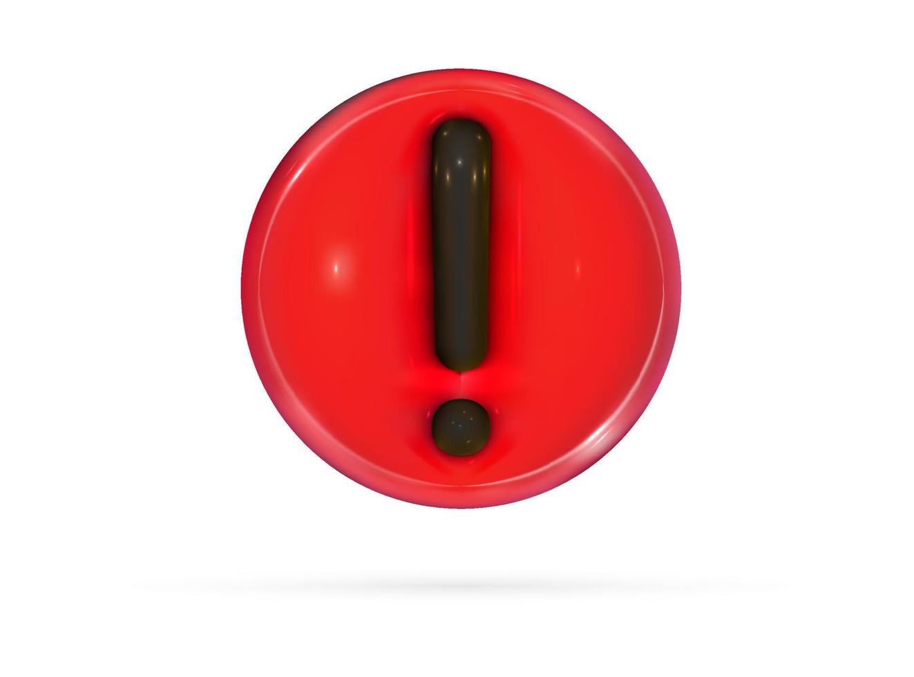 Caution sign 3d vector