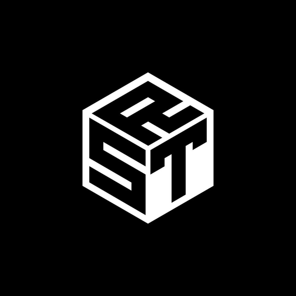 STR letter logo design with black background in illustrator. Vector logo, calligraphy designs for logo, Poster, Invitation, etc.