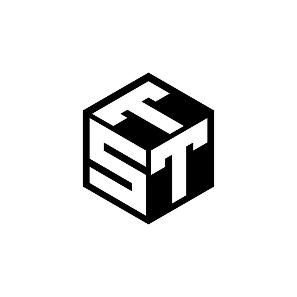 STT letter logo design with white background in illustrator. Vector logo, calligraphy designs for logo, Poster, Invitation, etc.