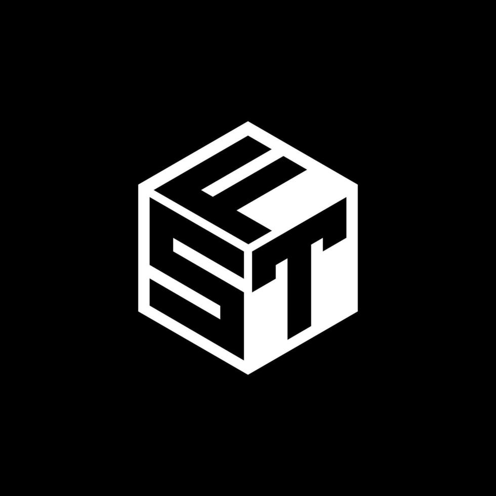 STF letter logo design with black background in illustrator. Vector logo, calligraphy designs for logo, Poster, Invitation, etc.