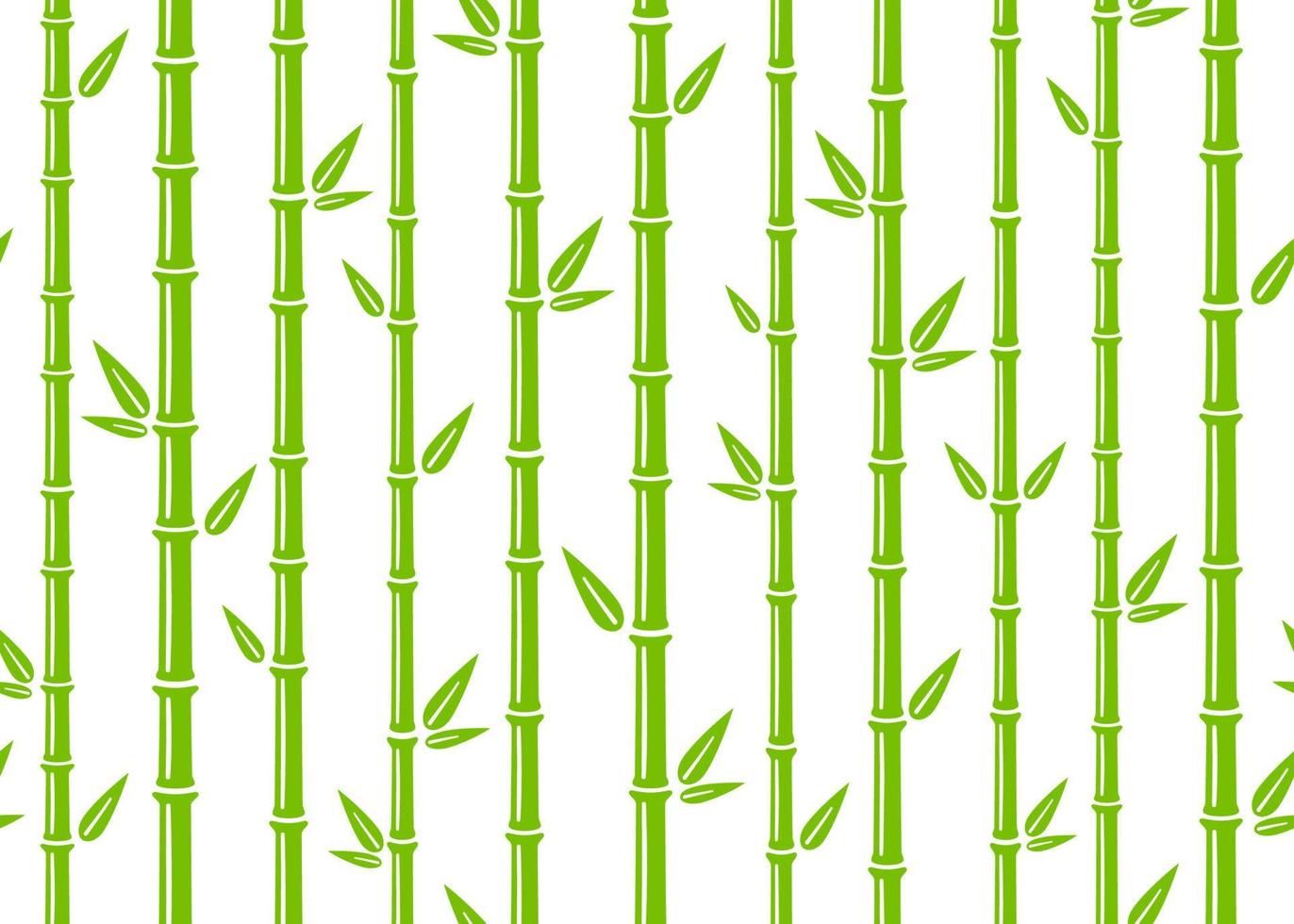 patrón sin costuras de bambú. fondo de bambú verde plano simple con tallo, rama y hojas. diseño de fondo de naturaleza. textura asiática abstracta. Ilustración vectorial sobre fondo blanco vector