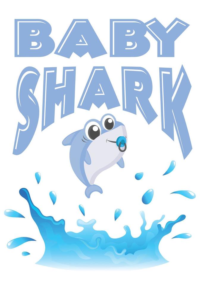 a nice Baby shark design vector